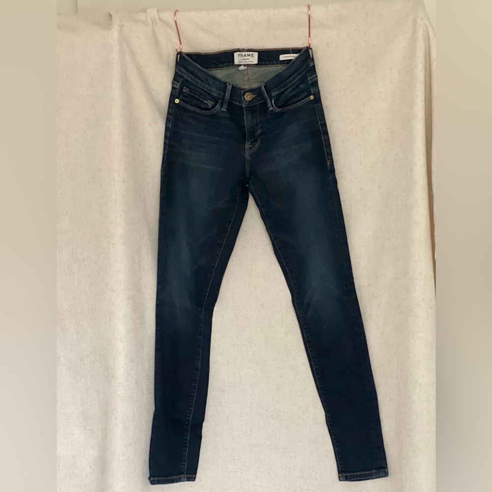 Frame Denim Women's Deep Indigo Skinny Jeans